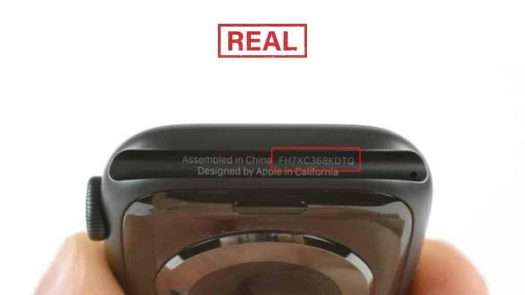 fake vs real apple watch serial number