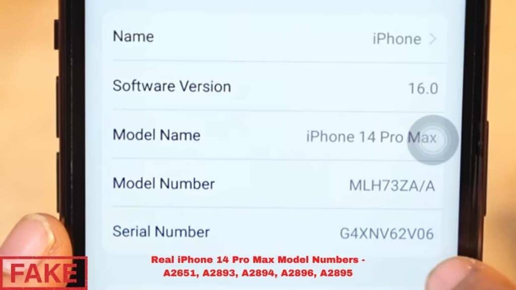 fake vs real iphone serial number